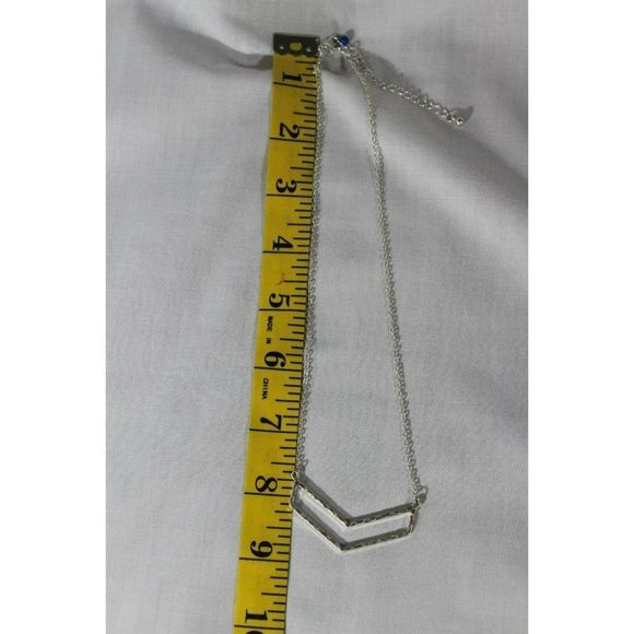 Vintage‎ Geometric Silver Tone Necklace - Picture 4 of 5